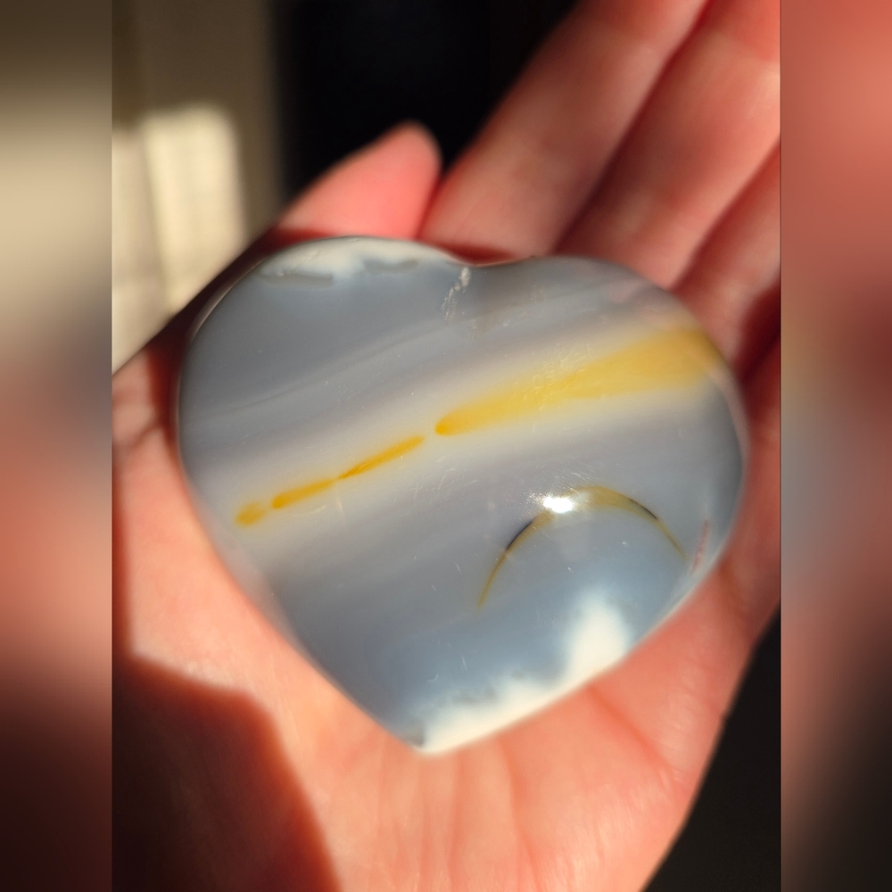 Orca Agate Heart